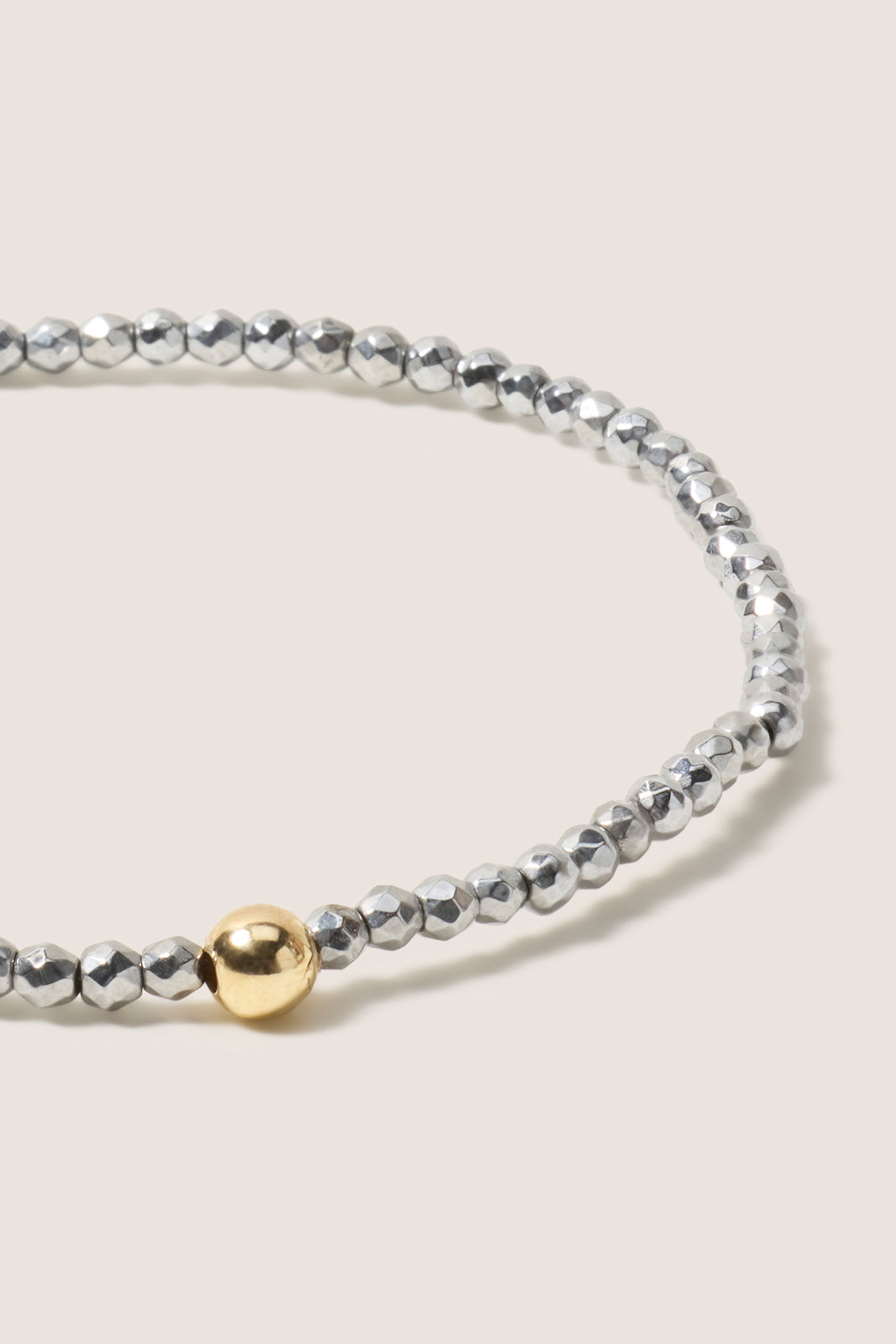 Classic Silver Hematite 2mm Bracelet