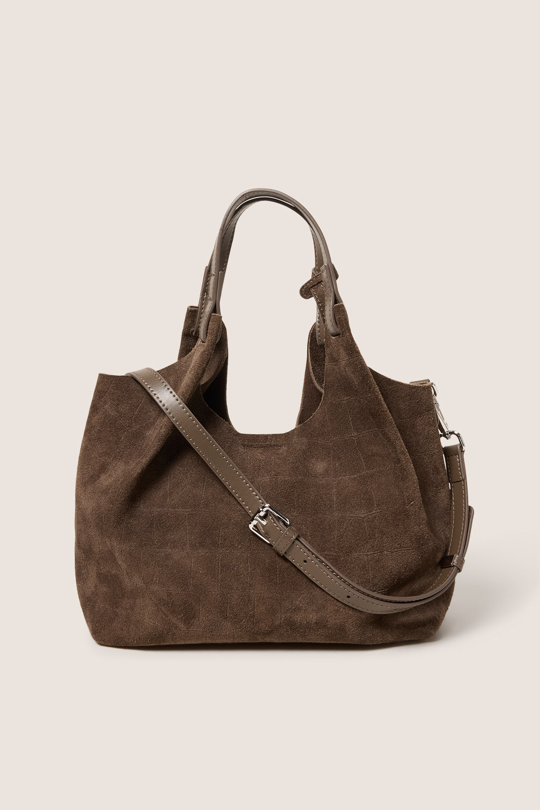 Freya Embossed Suede Tote