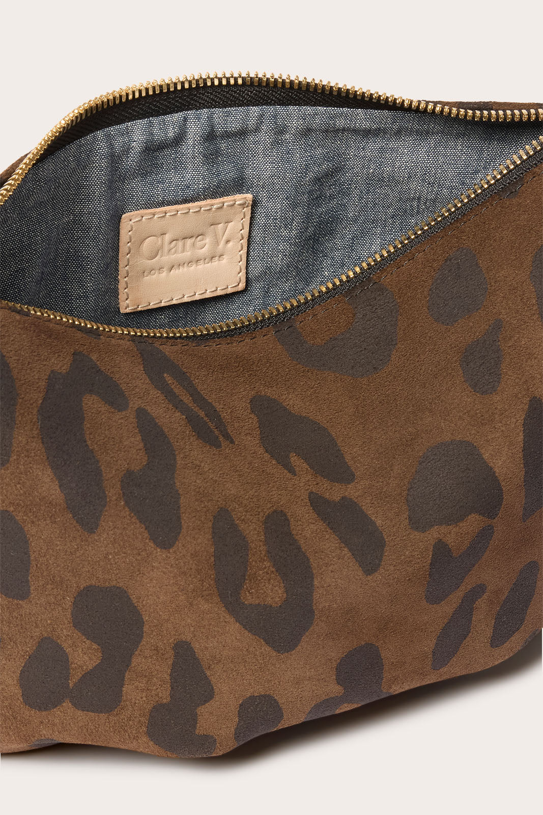 Clare V. Petit Moyen Messenger Bag Suede Cocoa - flora and henri 
