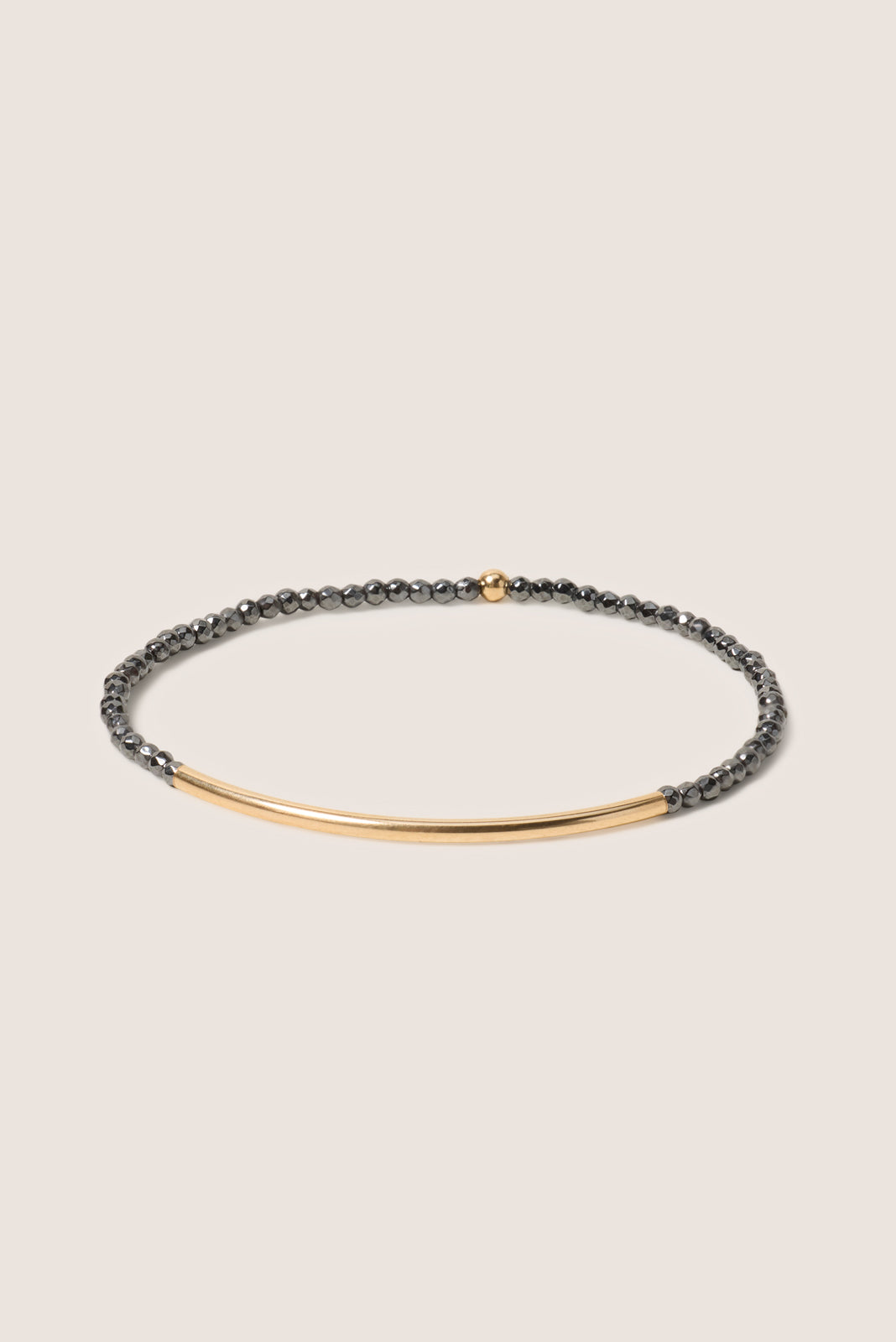 Bliss Bar Gold 2mm Hematite Bracelet