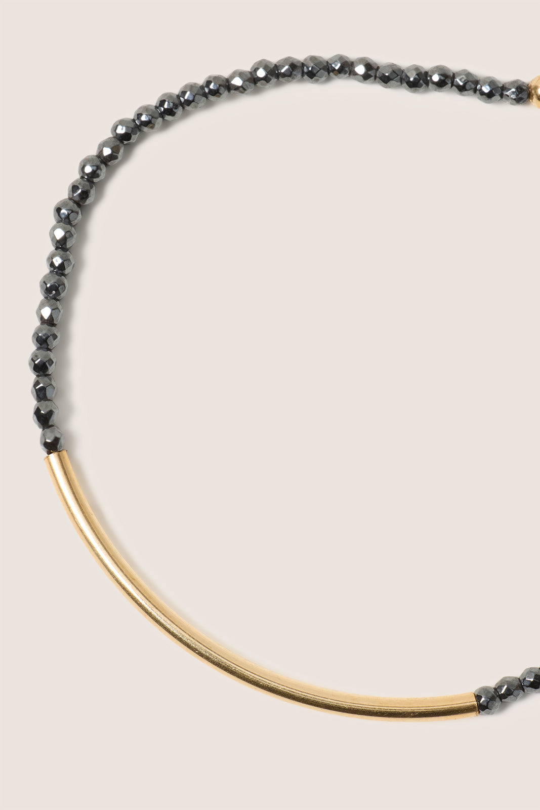 Bliss Bar Gold 2mm Hematite Bracelet