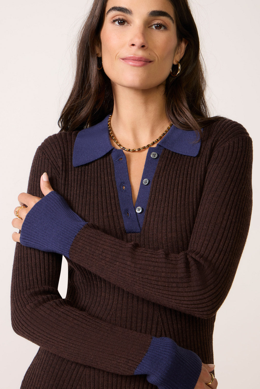 The Knit Polo Mini Dress