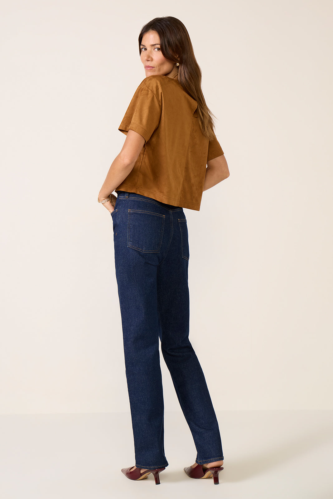 90s Pinch Waist Long Straight Jean