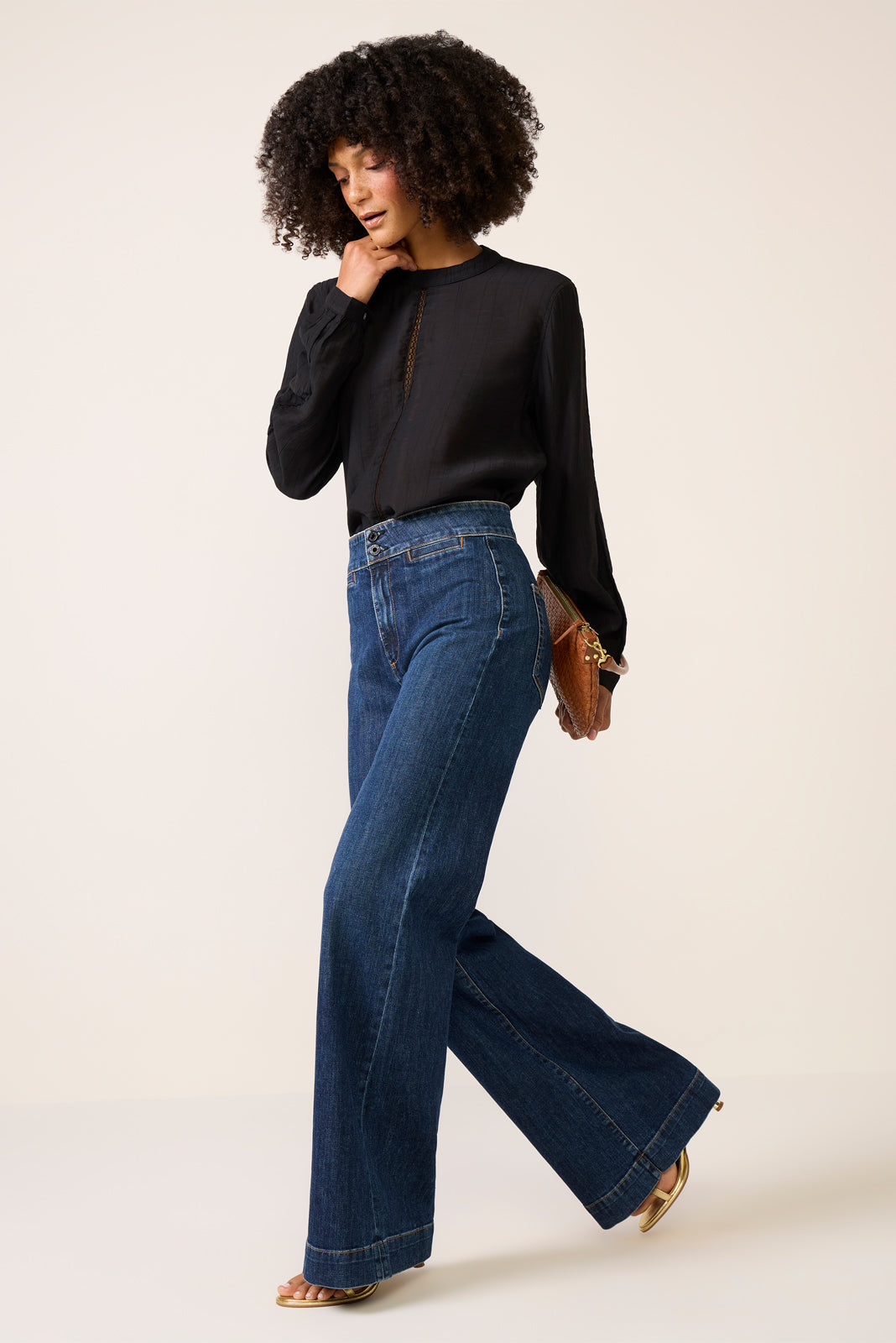 Ladder Lace Trim Blouse