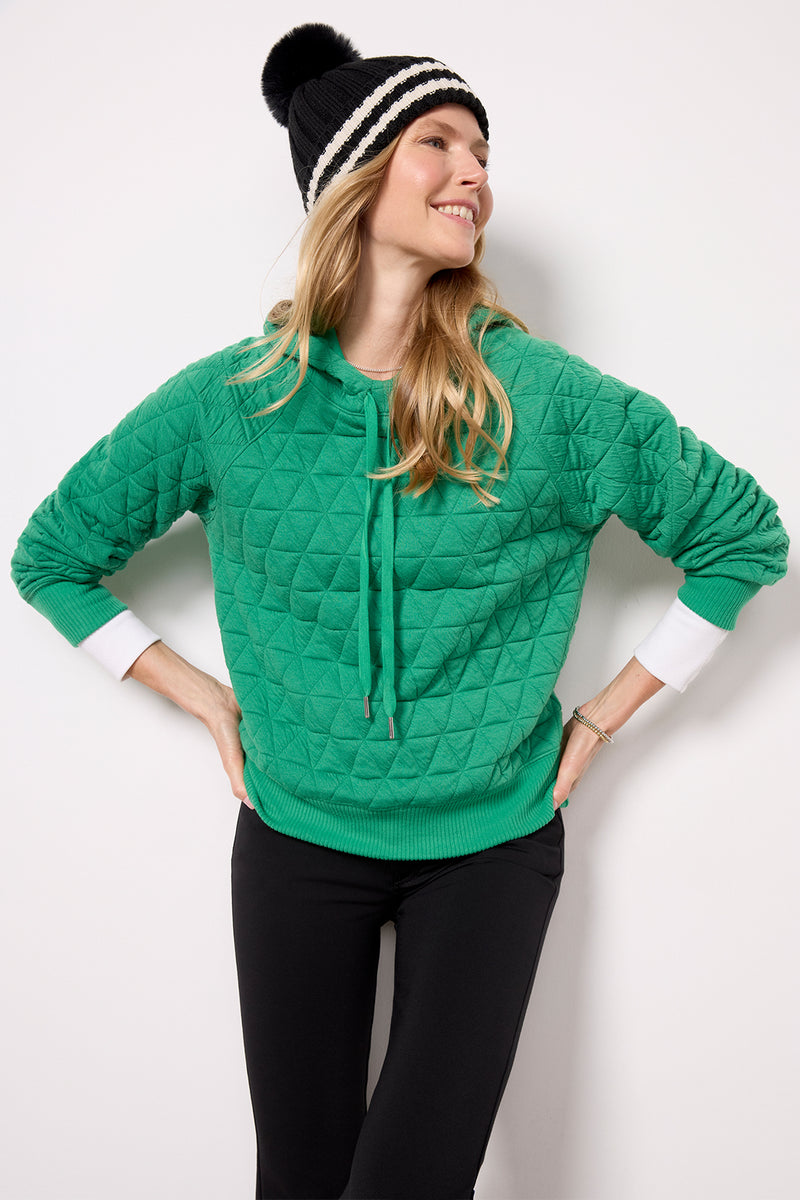 Lindsay Weathered Tartan Crest Zipper Hoodie - Half Of Me Style