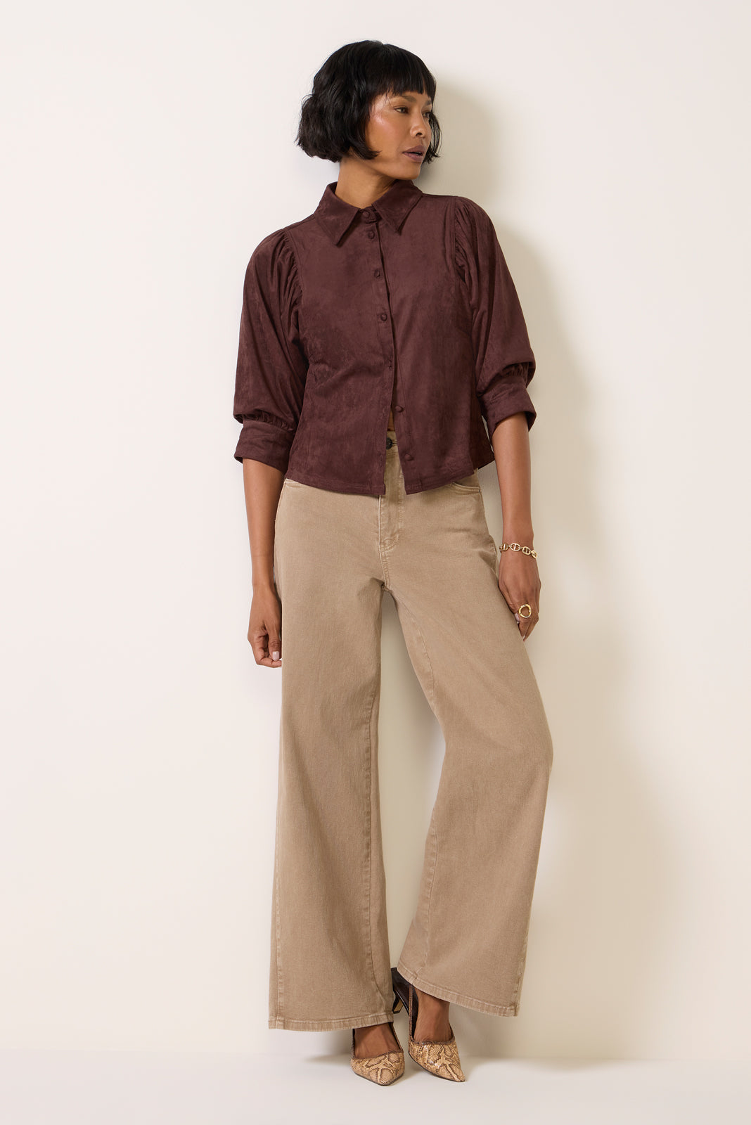 Kaya Faux Suede Top