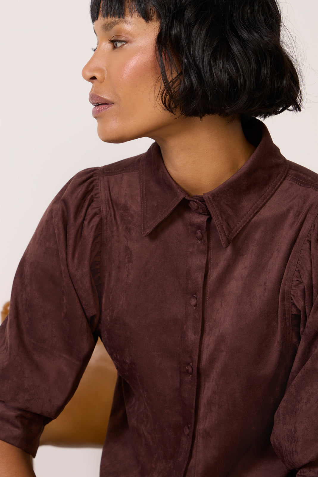 Kaya Faux Suede Top