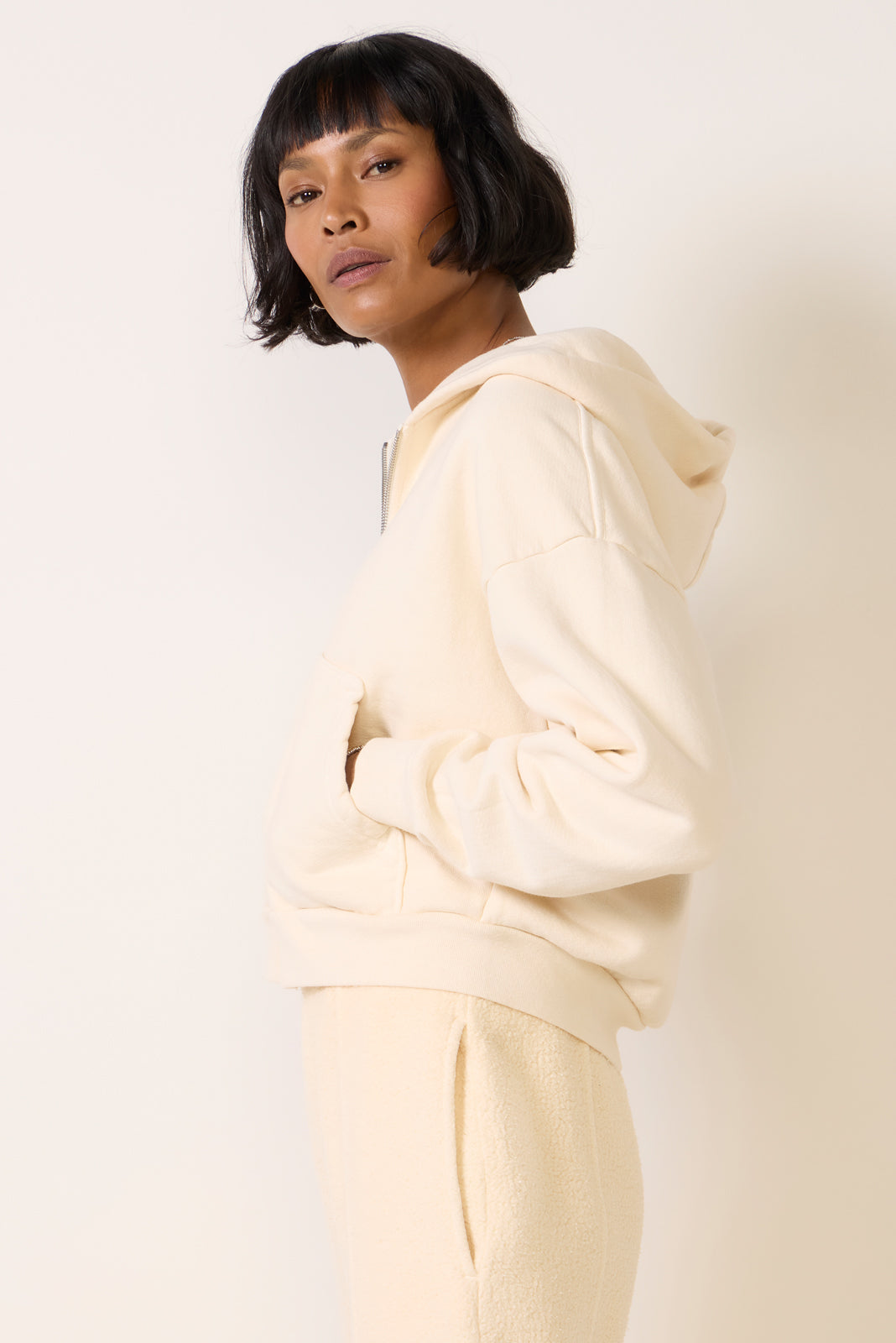 Rosie Reversed Zip-Up Hoodie