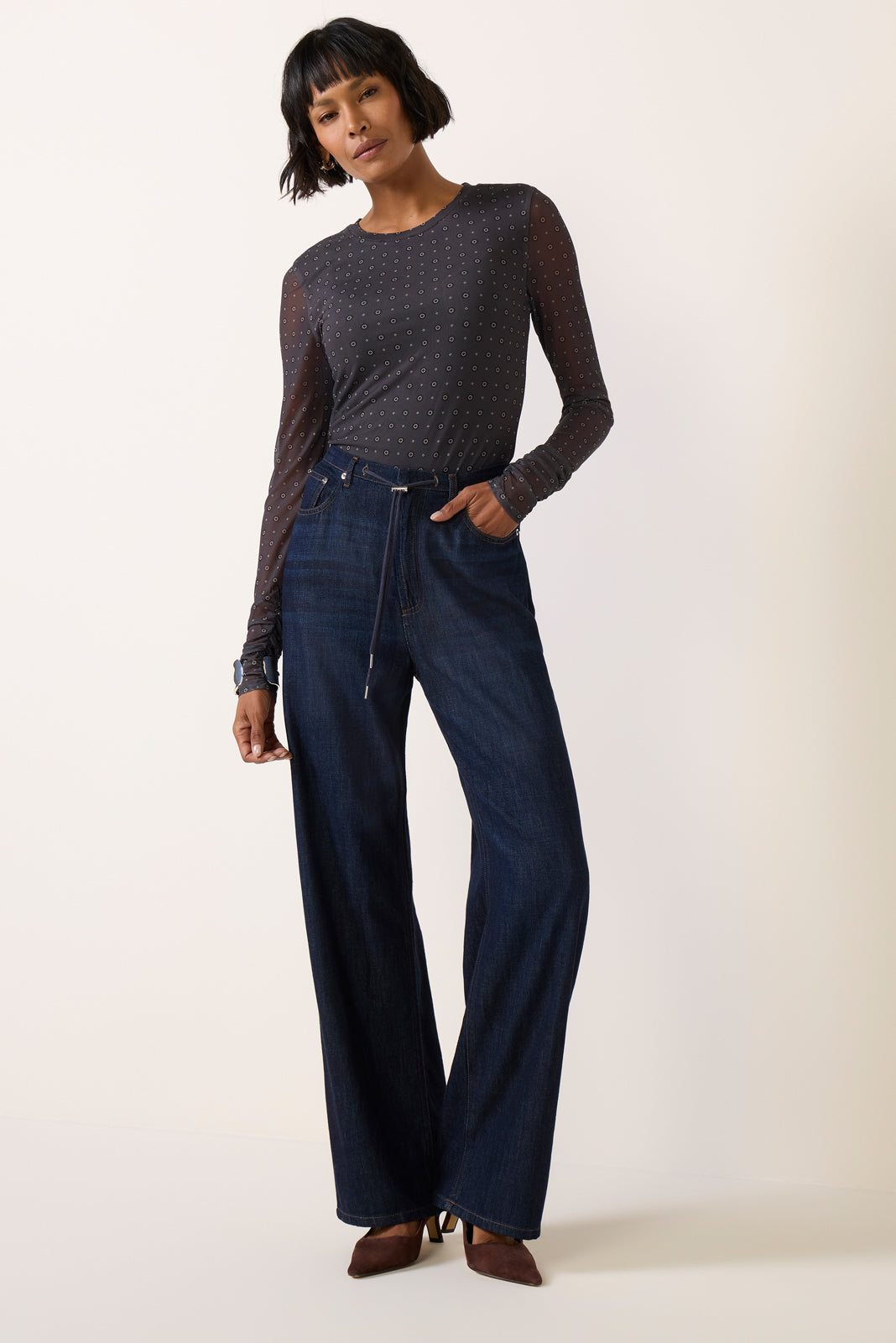 Jovie Mesh Knit Top