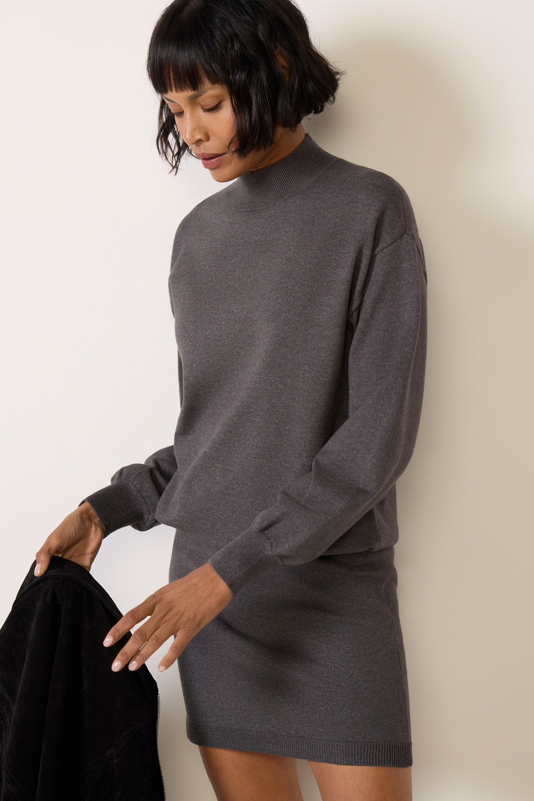 Cozy Soft Blouson Mini Dress