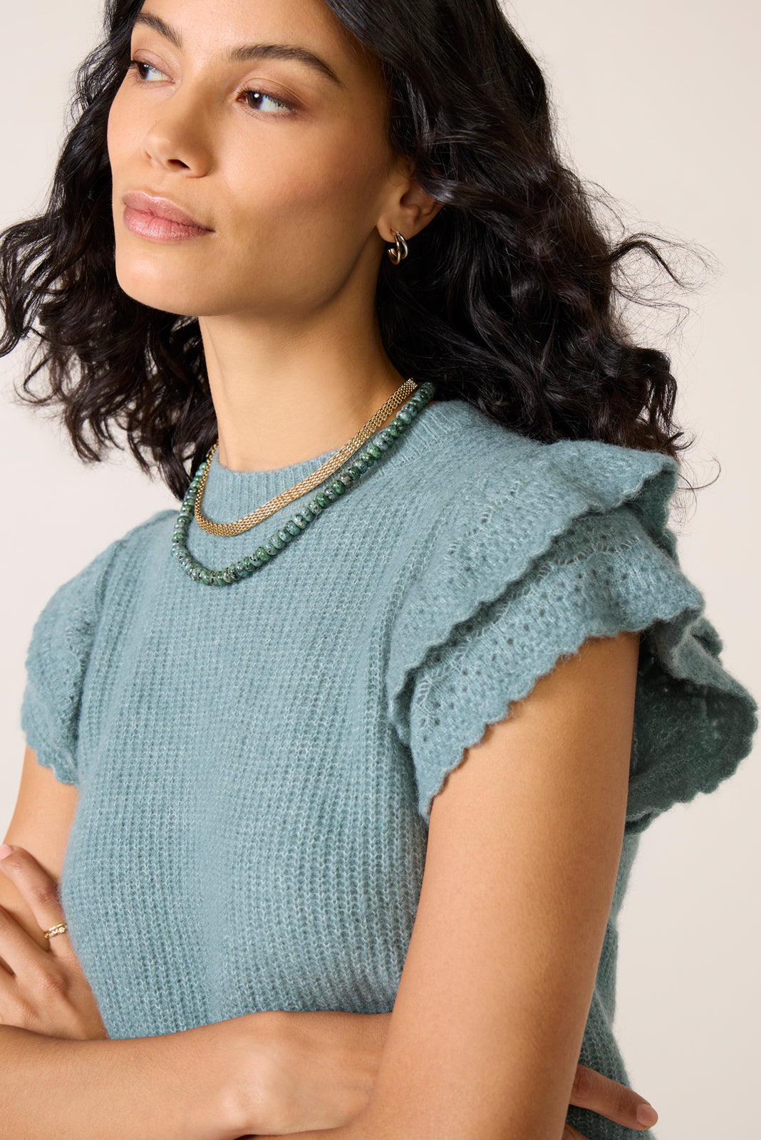 Stasia Flutter Sleeve Pullover