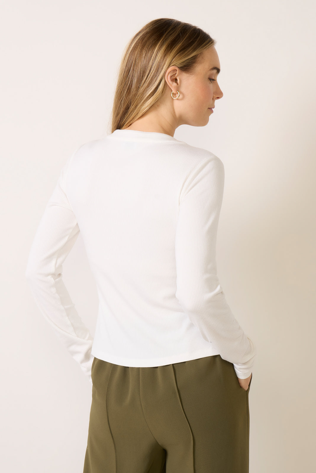 Harley Snap Ribbed Top