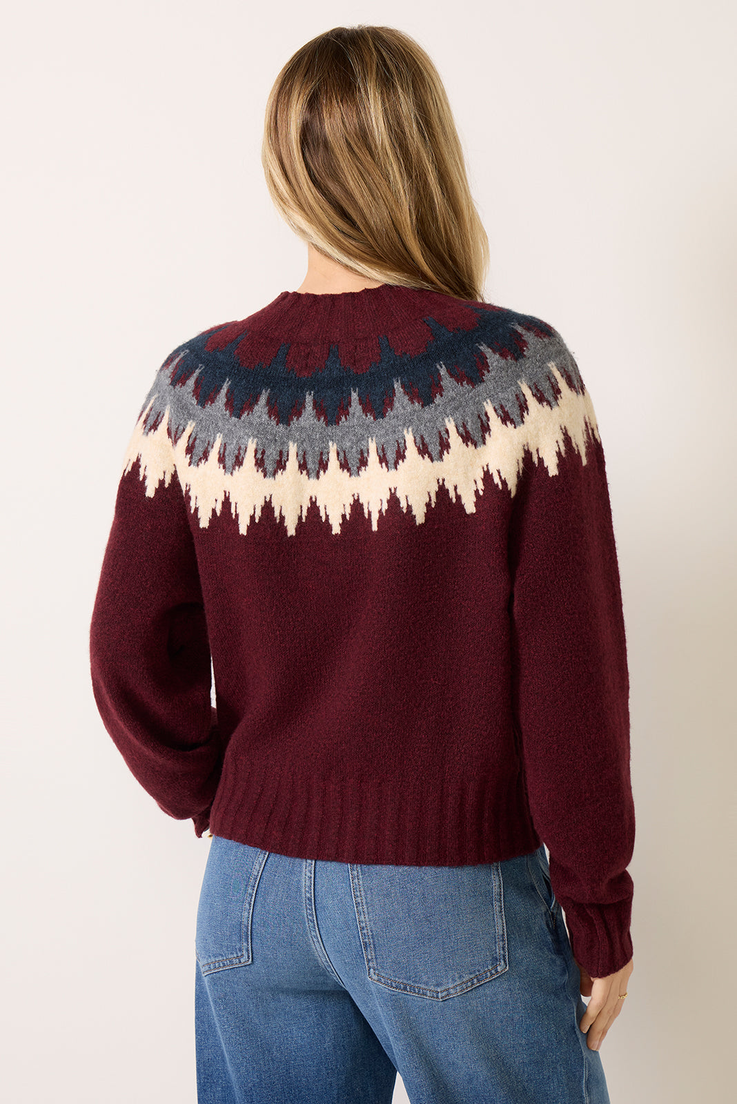 Camden Mock Neck Fairisle Sweater