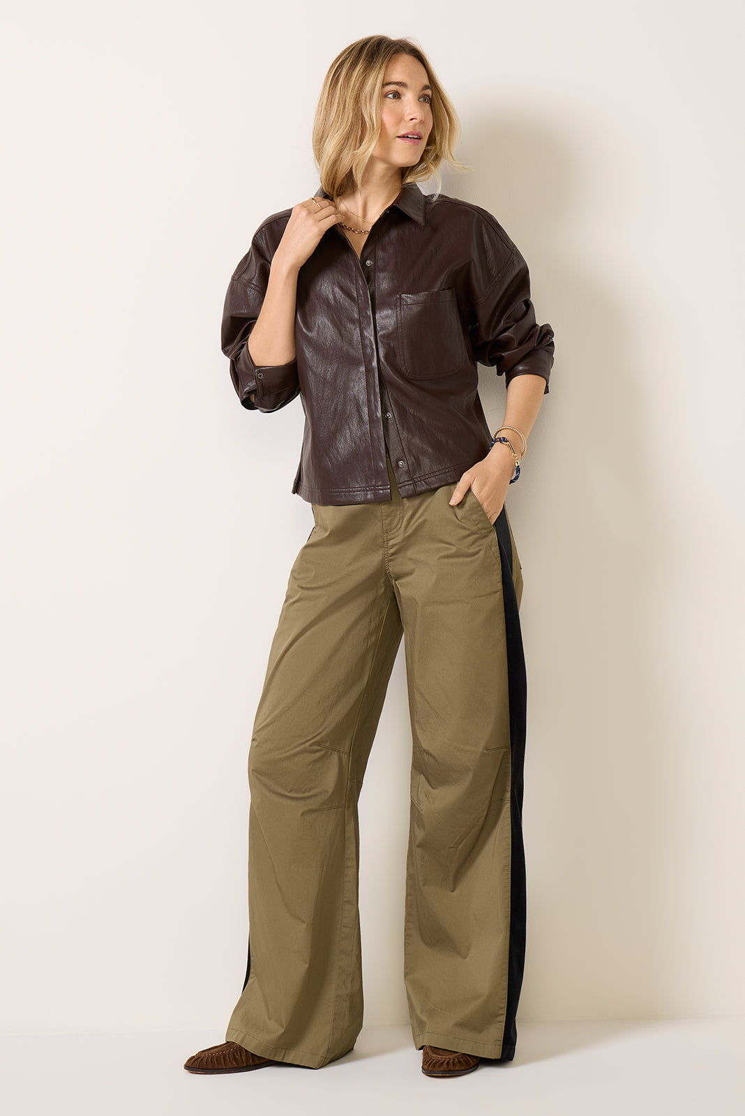 Aiden Vegan Leather Shirt