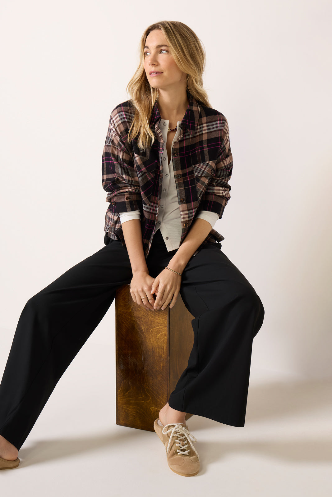 Aiden Crop Flannel Shirt