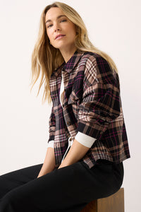 Aiden Crop Flannel Shirt