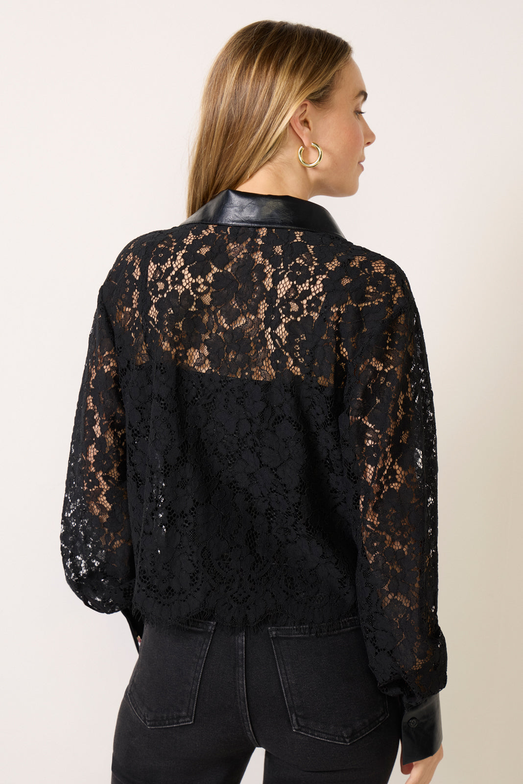 Leyla Lace Button Up