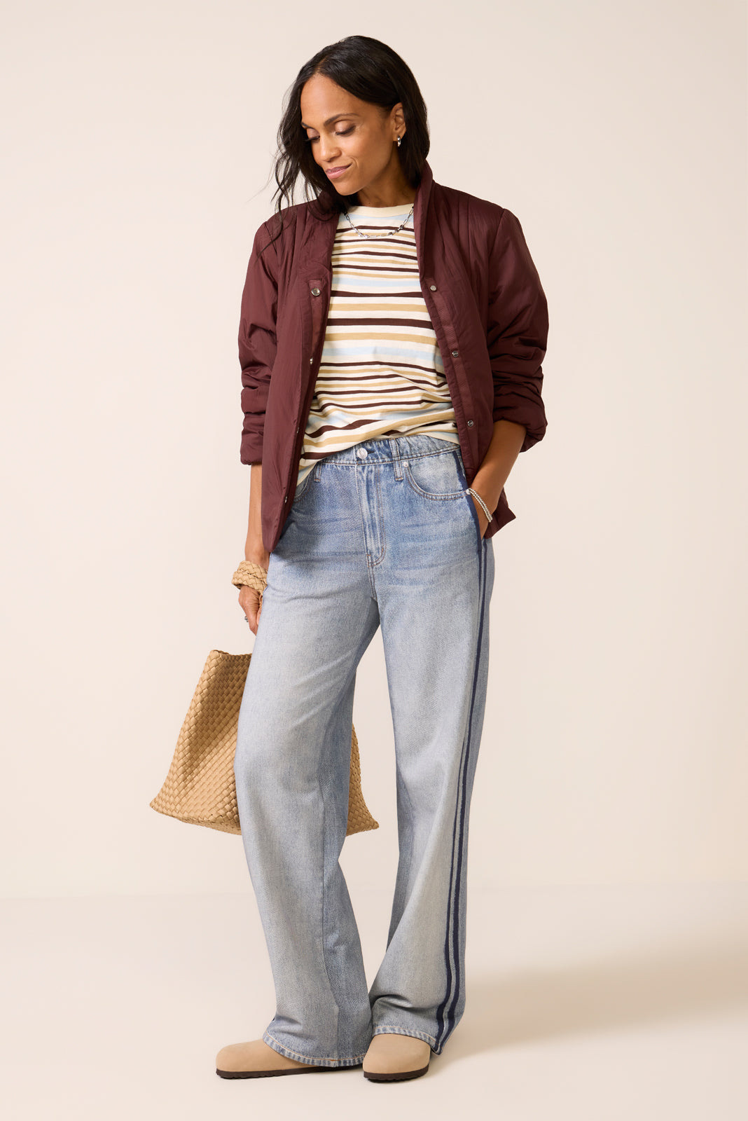 Miramar Terry Wide Leg Track Pant
