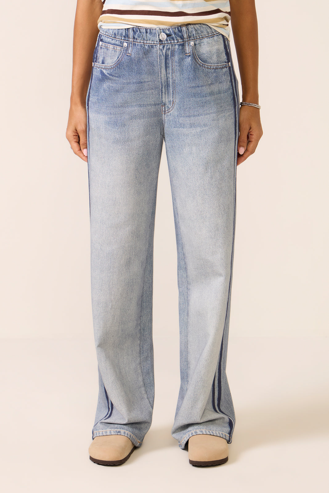 Miramar Terry Wide Leg Track Pant