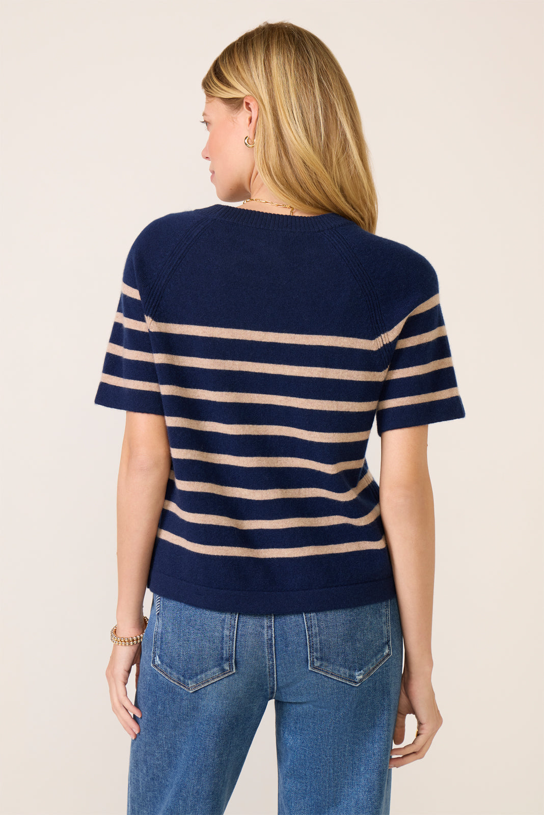 Katie Short Sleeve Raglan Cashmere Tee
