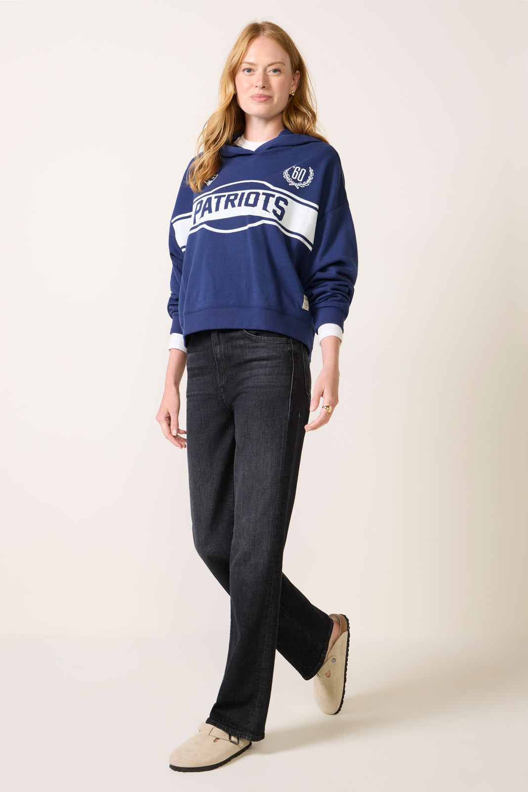 Patriots Oversized Crop Hoodie