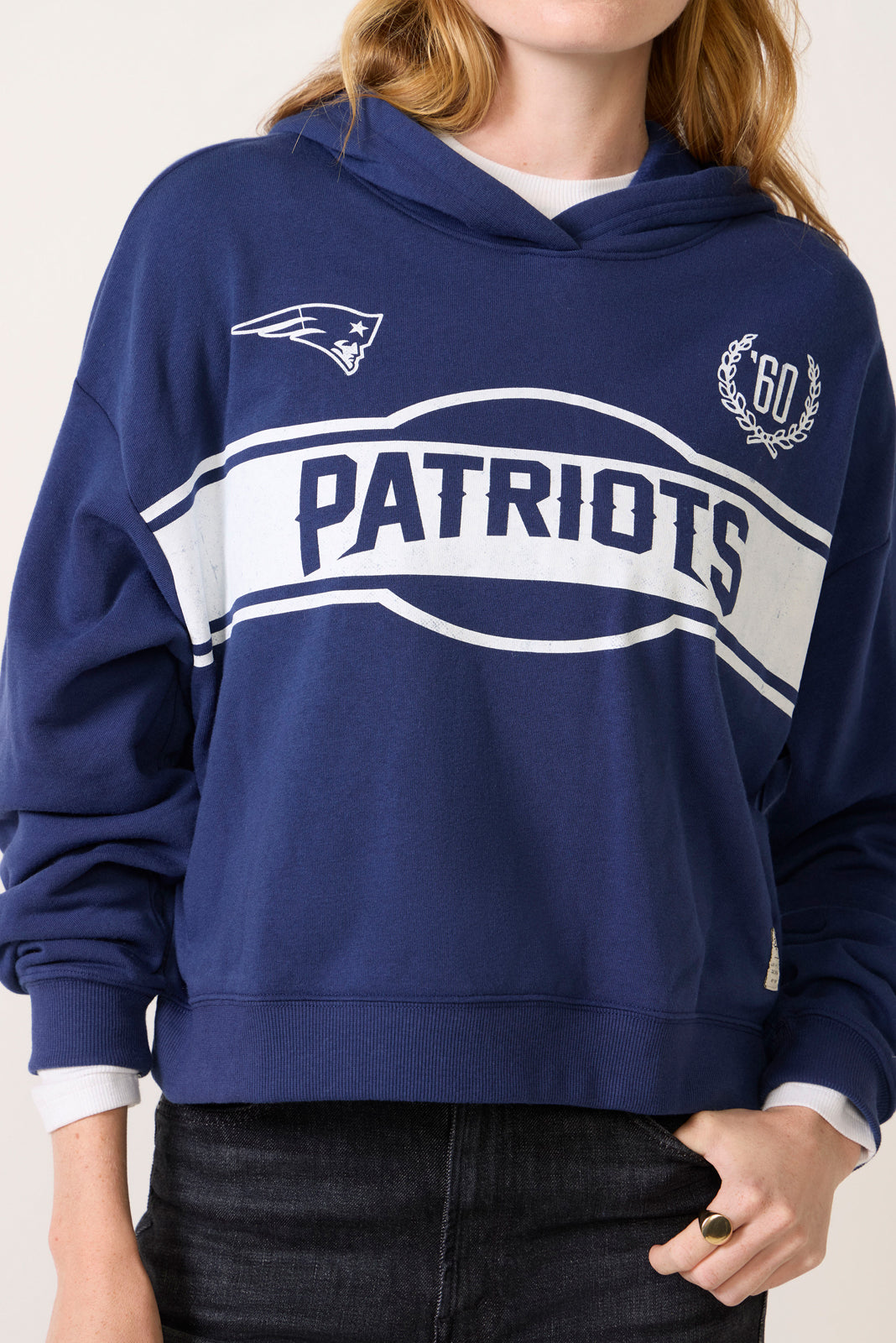 Patriots Oversized Crop Hoodie