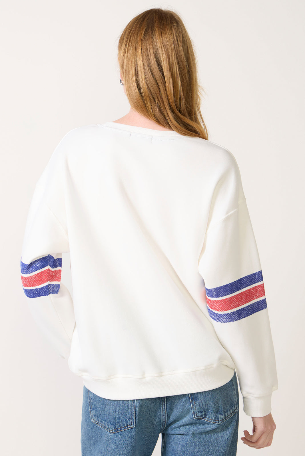 Patriots Oversized Striped Sweatshirt