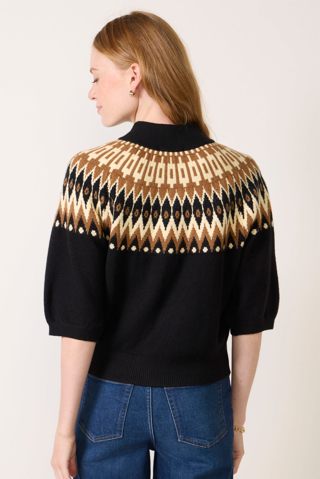 Fairisle Zip Up Sweater