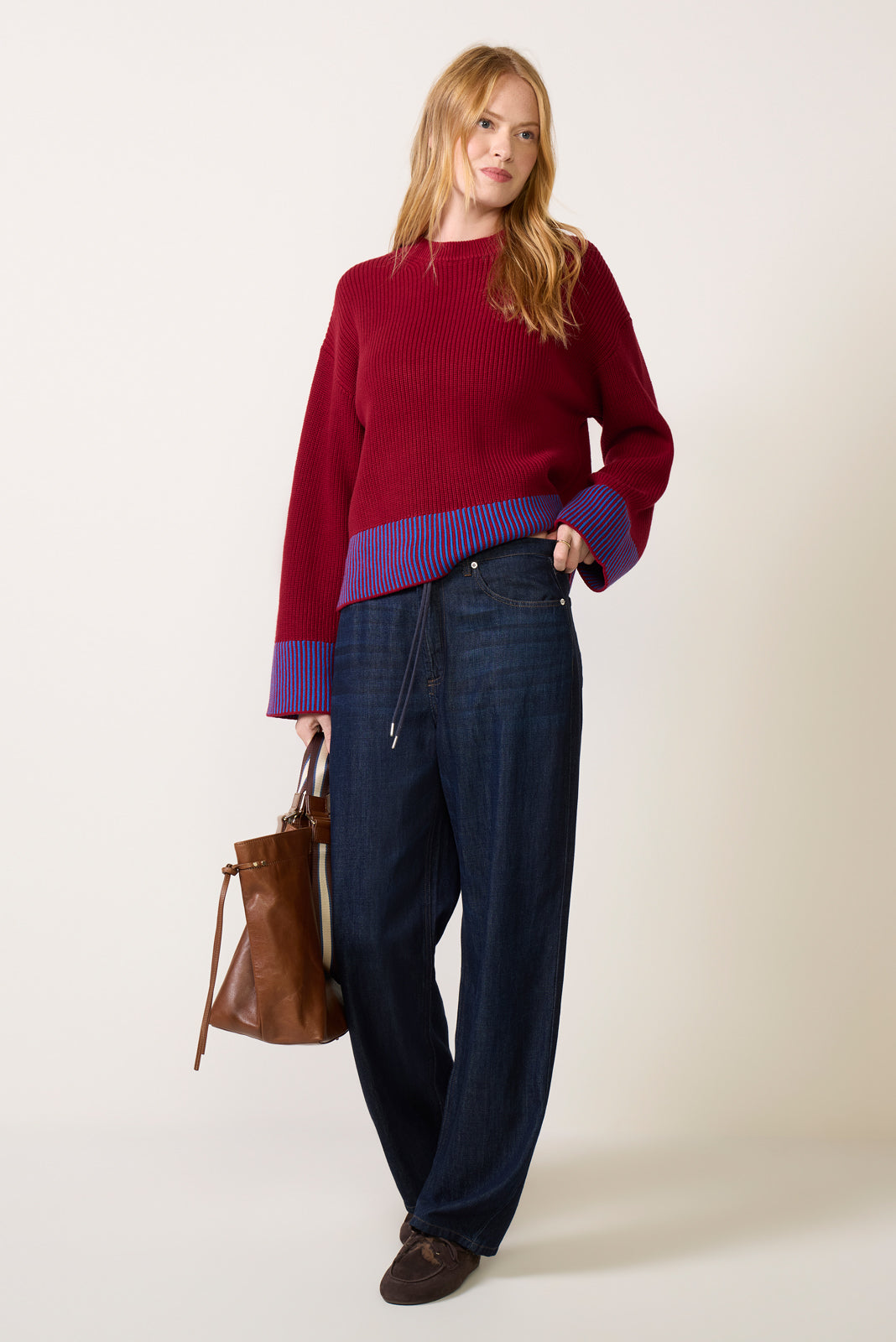 Sienna Stripe Rib Pullover