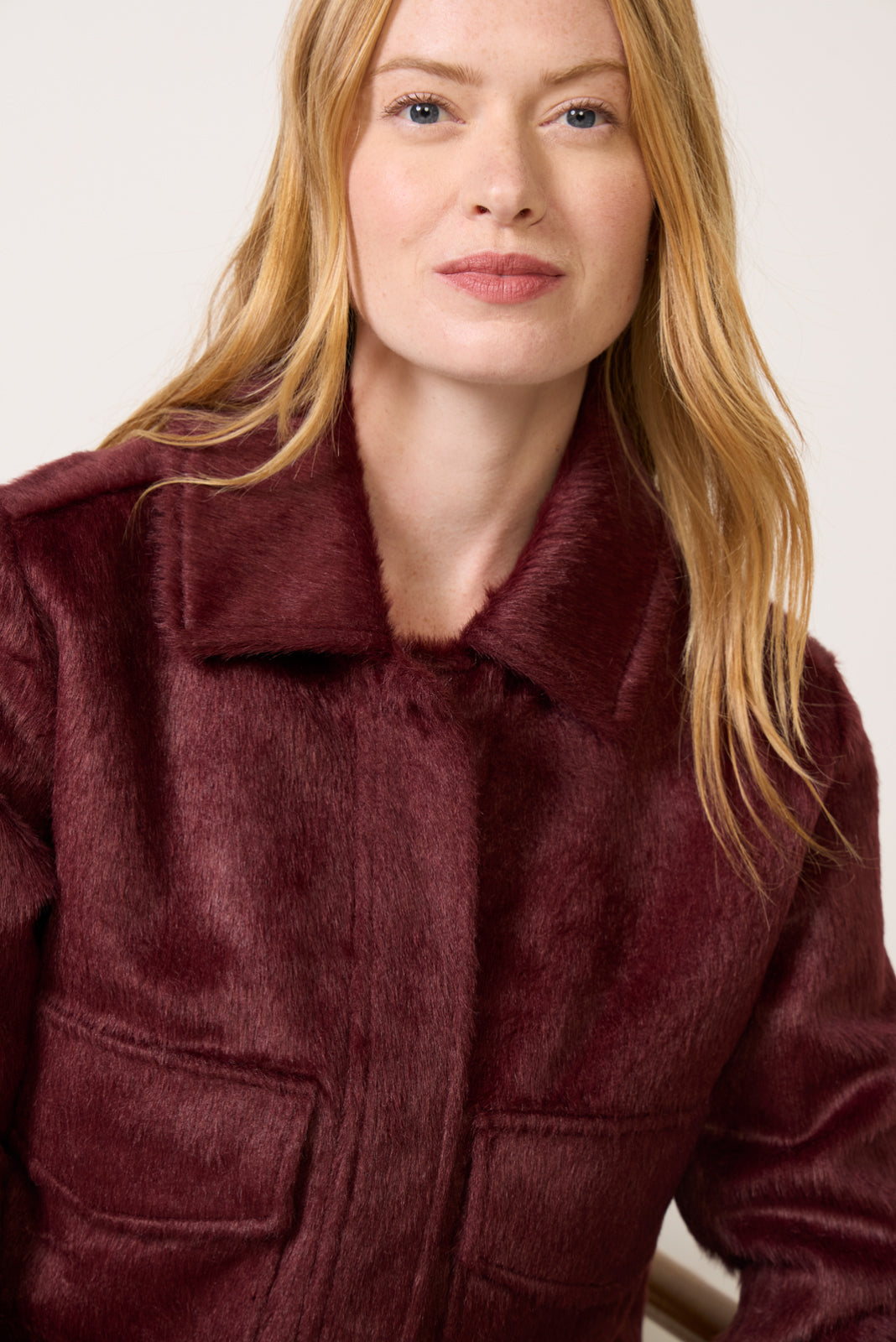Maggie Faux Pony Hair Jacket