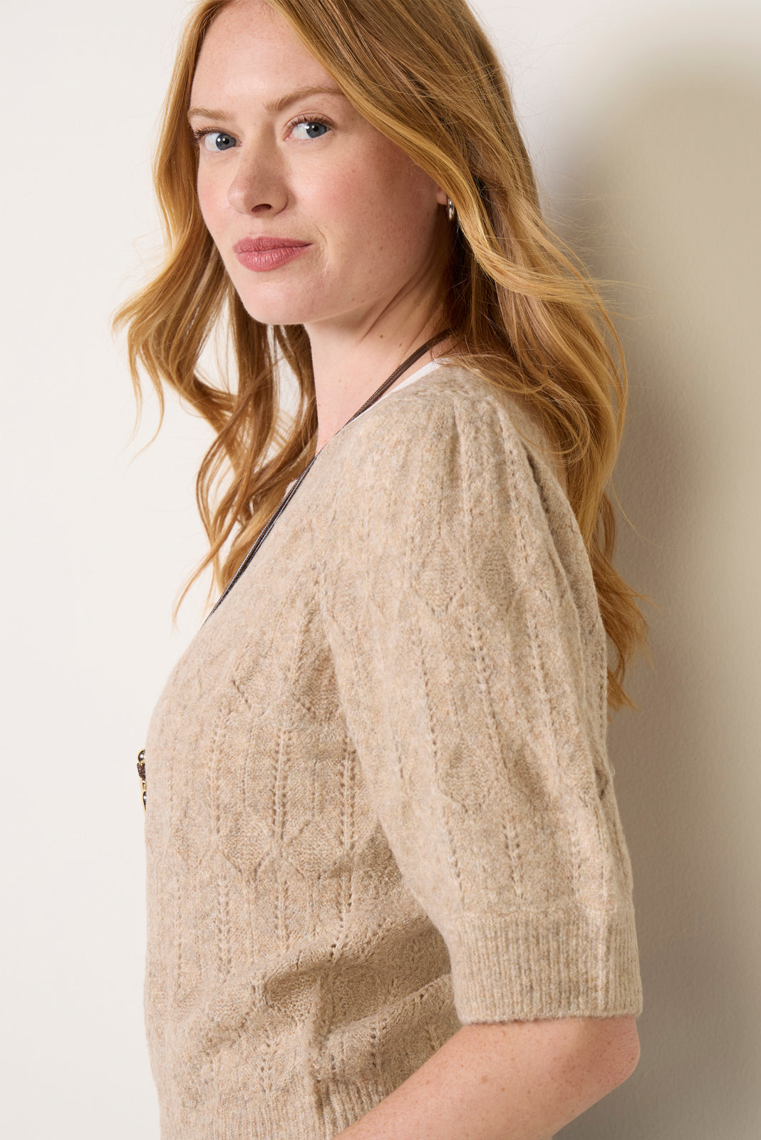 Reya Pointelle Sweater Tee