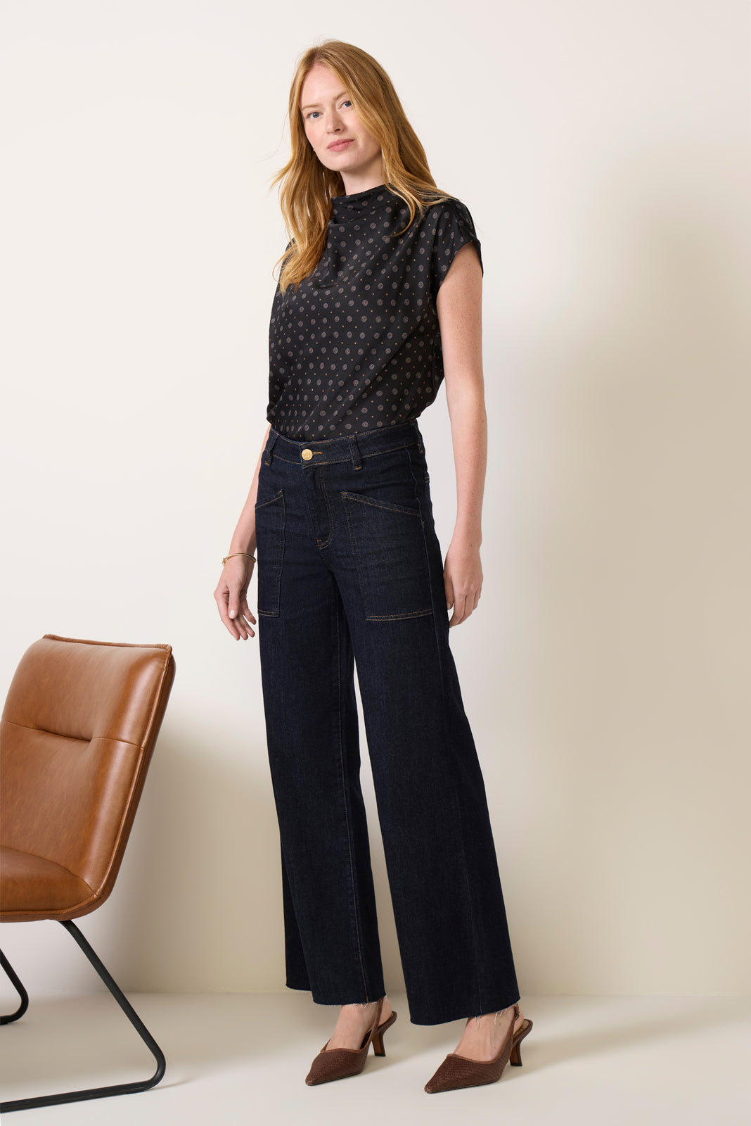 Jodi Front Patch Pockets Jean