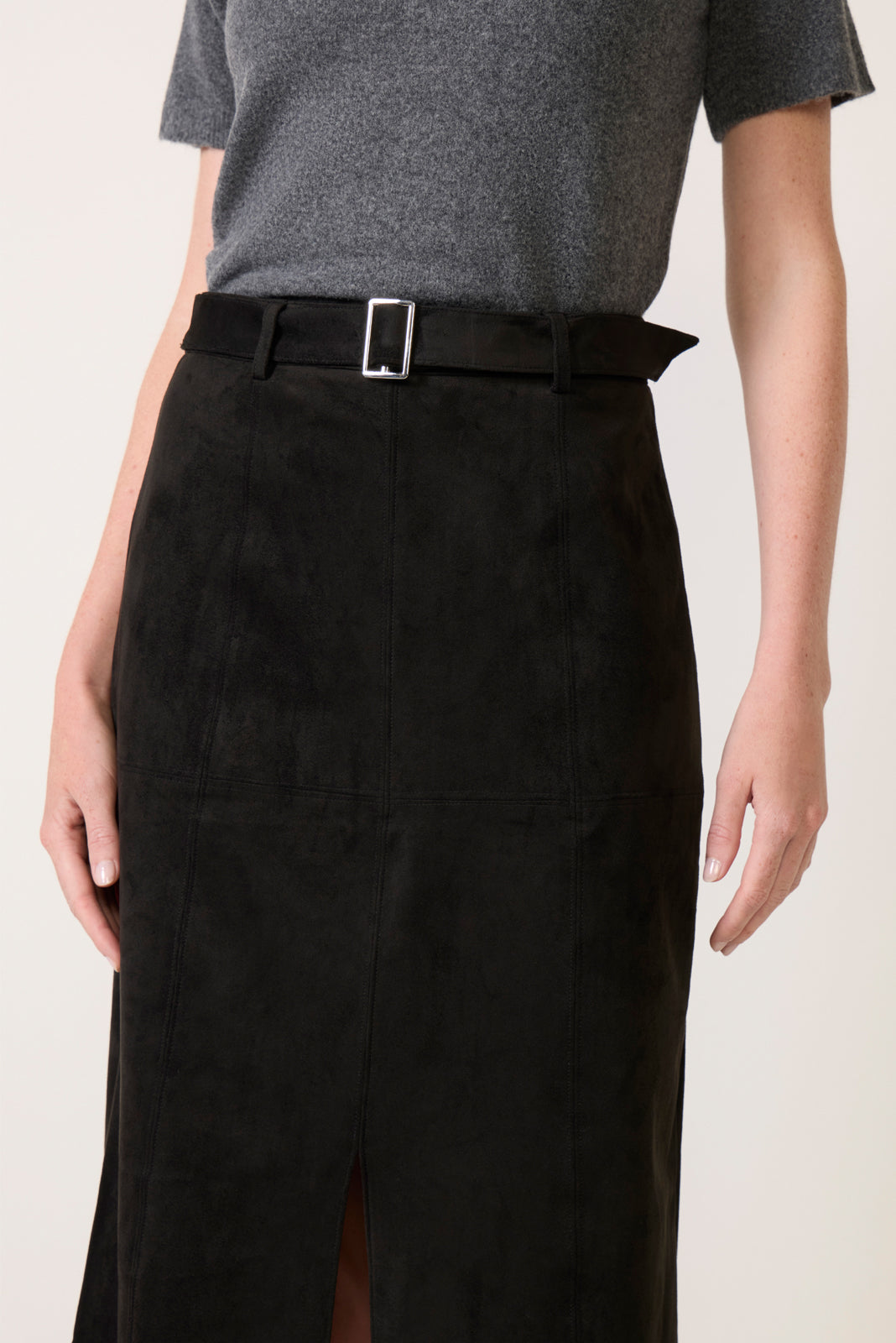 Shelly Suede Midi Skirt