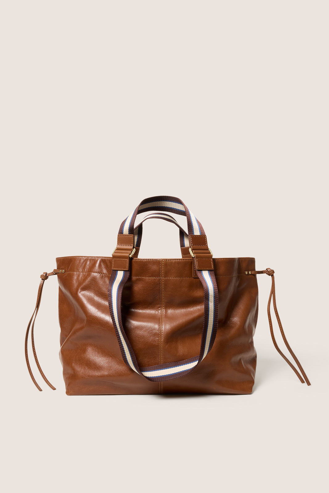 Teagan Leather Varsity Tote