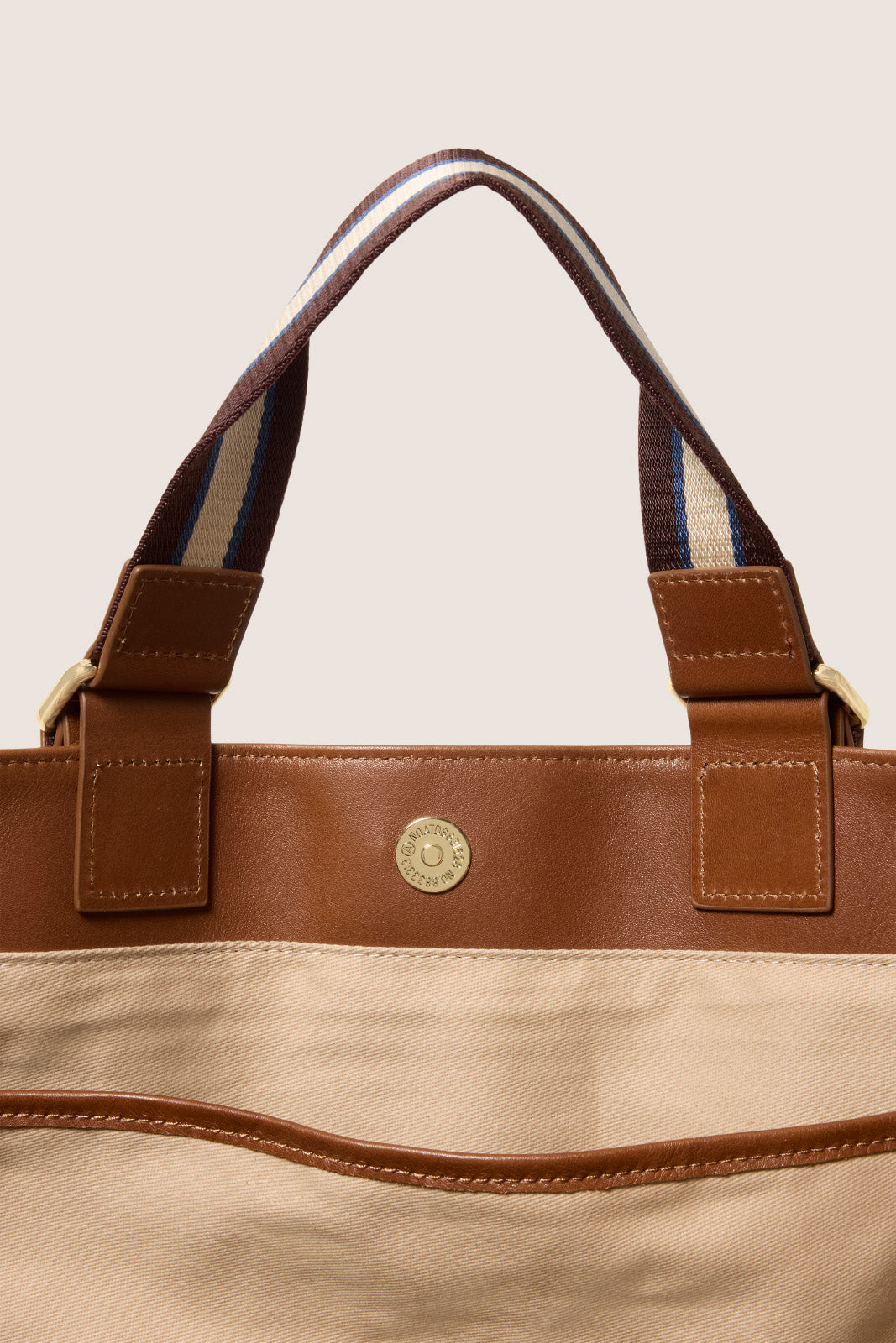 Teagan Leather Varsity Tote