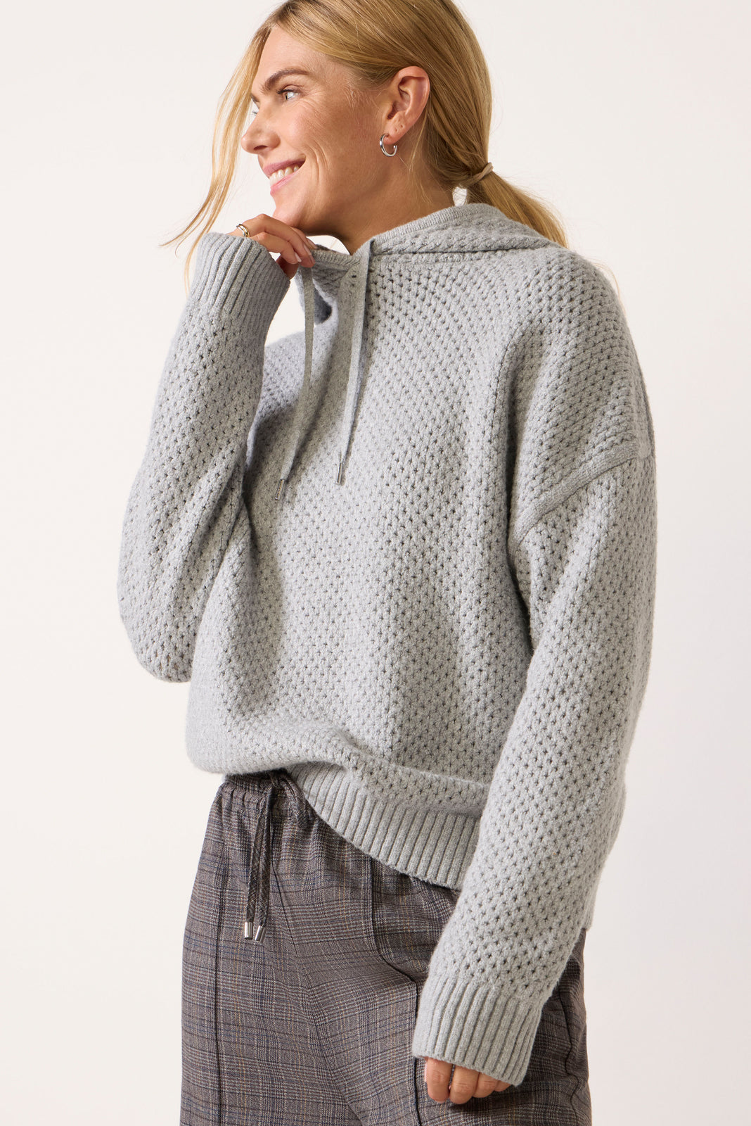 Melchie Relaxed Knit Hoodie
