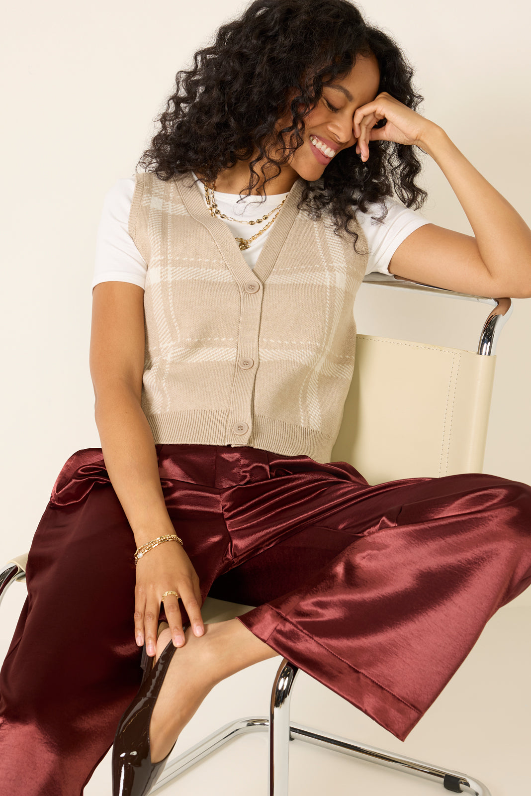 Oliver Plaid Sweater Vest