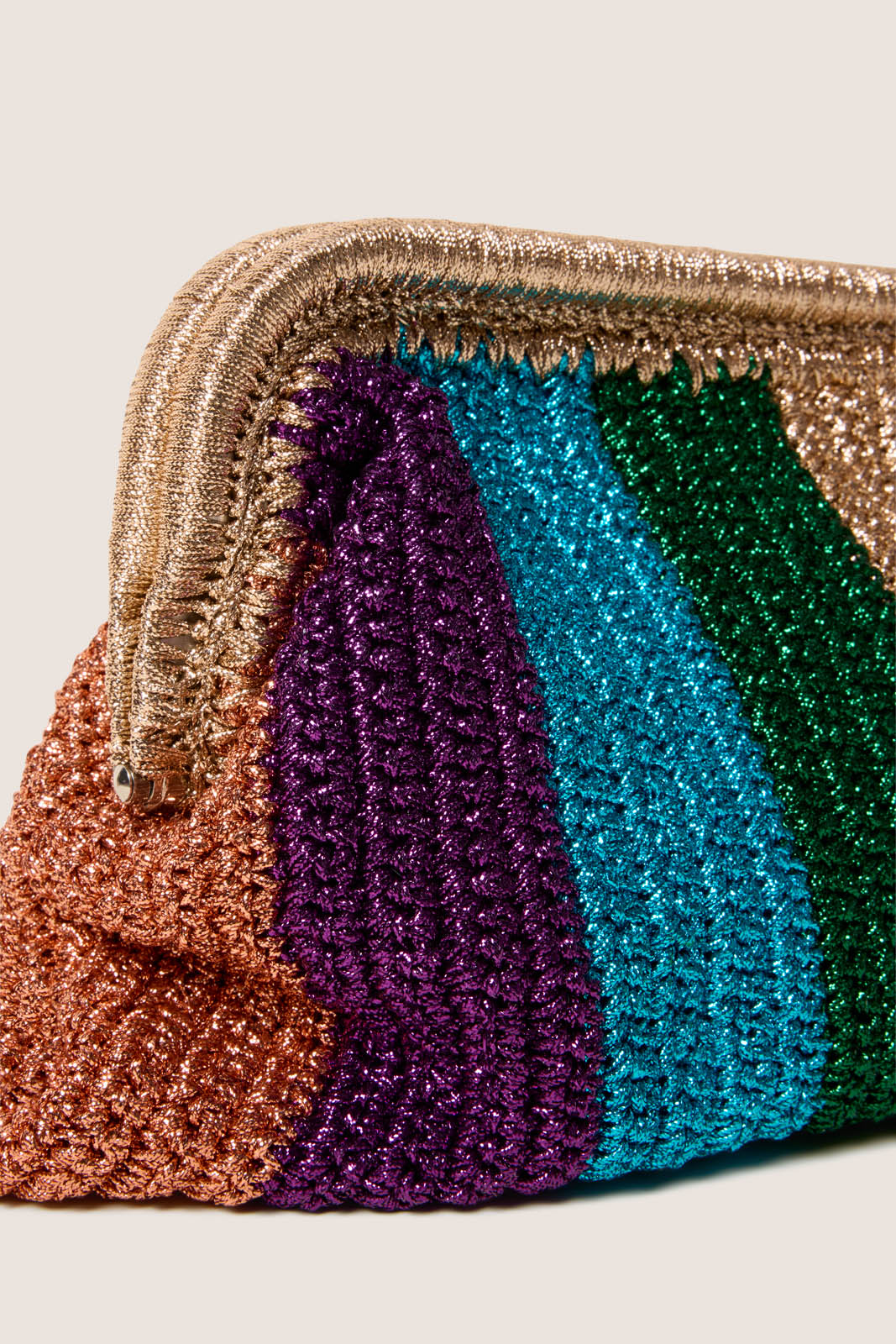 Monroe Multicolor Stripe Clutch