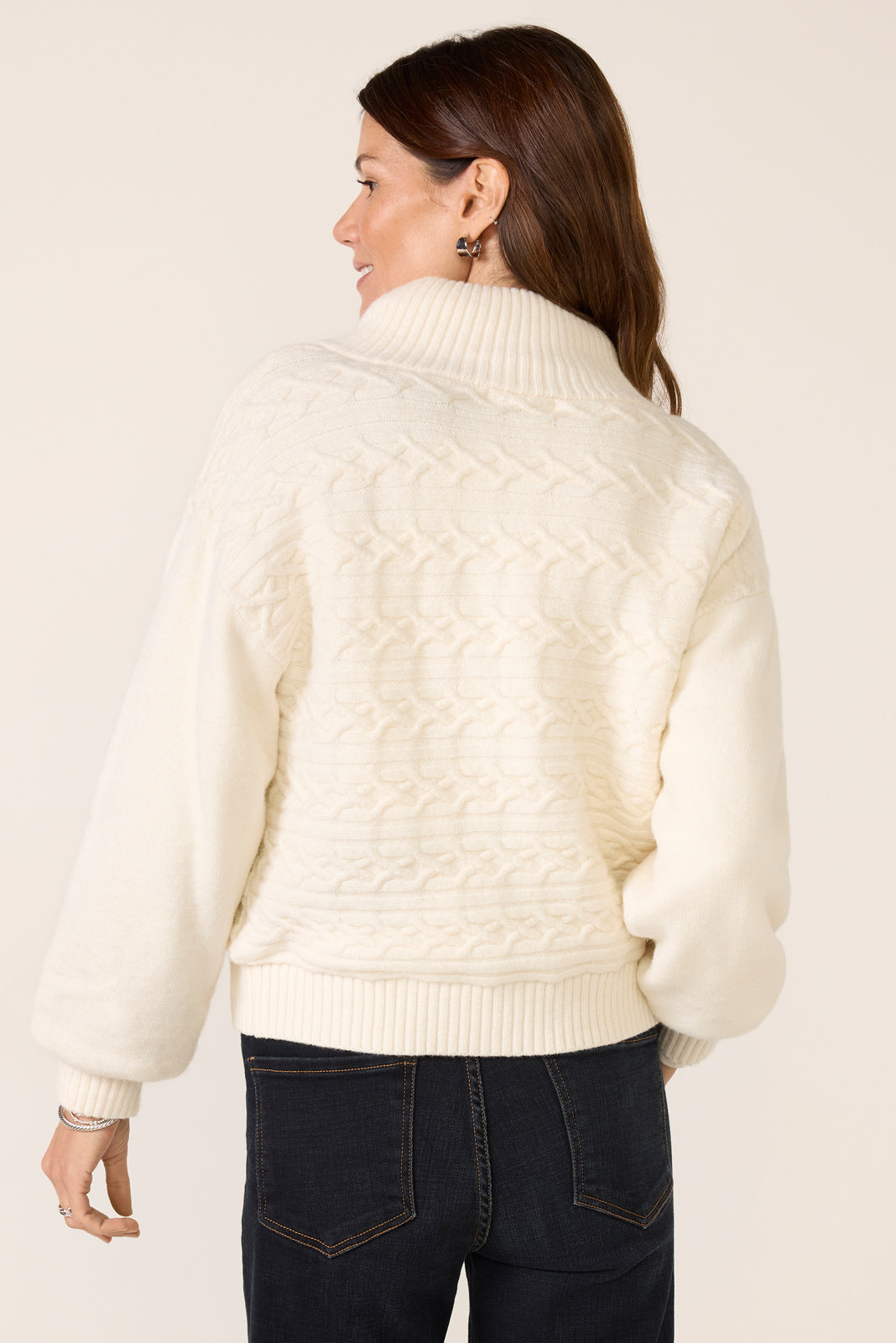 Addison Cable Knit Puffer Jacket