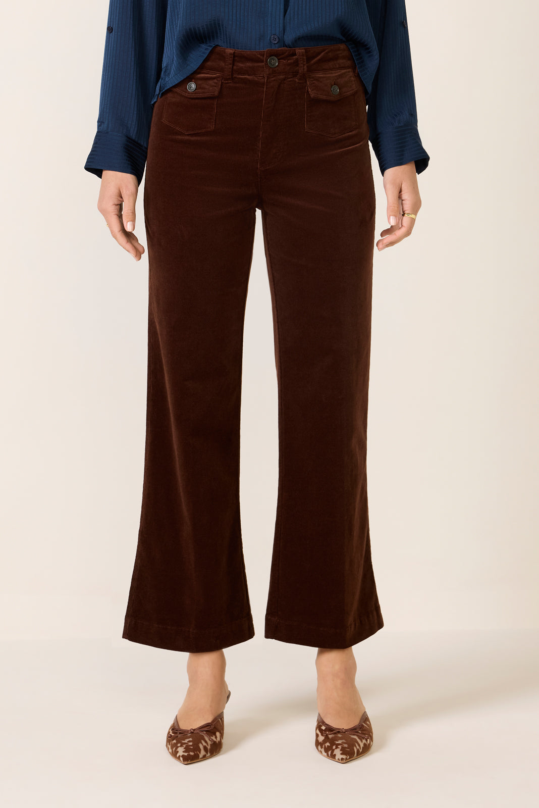 Leenah Bootcut Ankle w Mini Patch Pockets