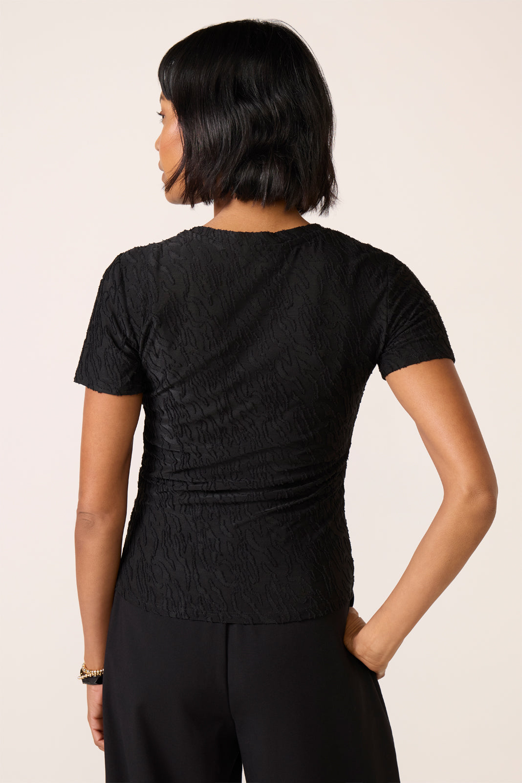 Mitchie Burnout Short Sleeve Top