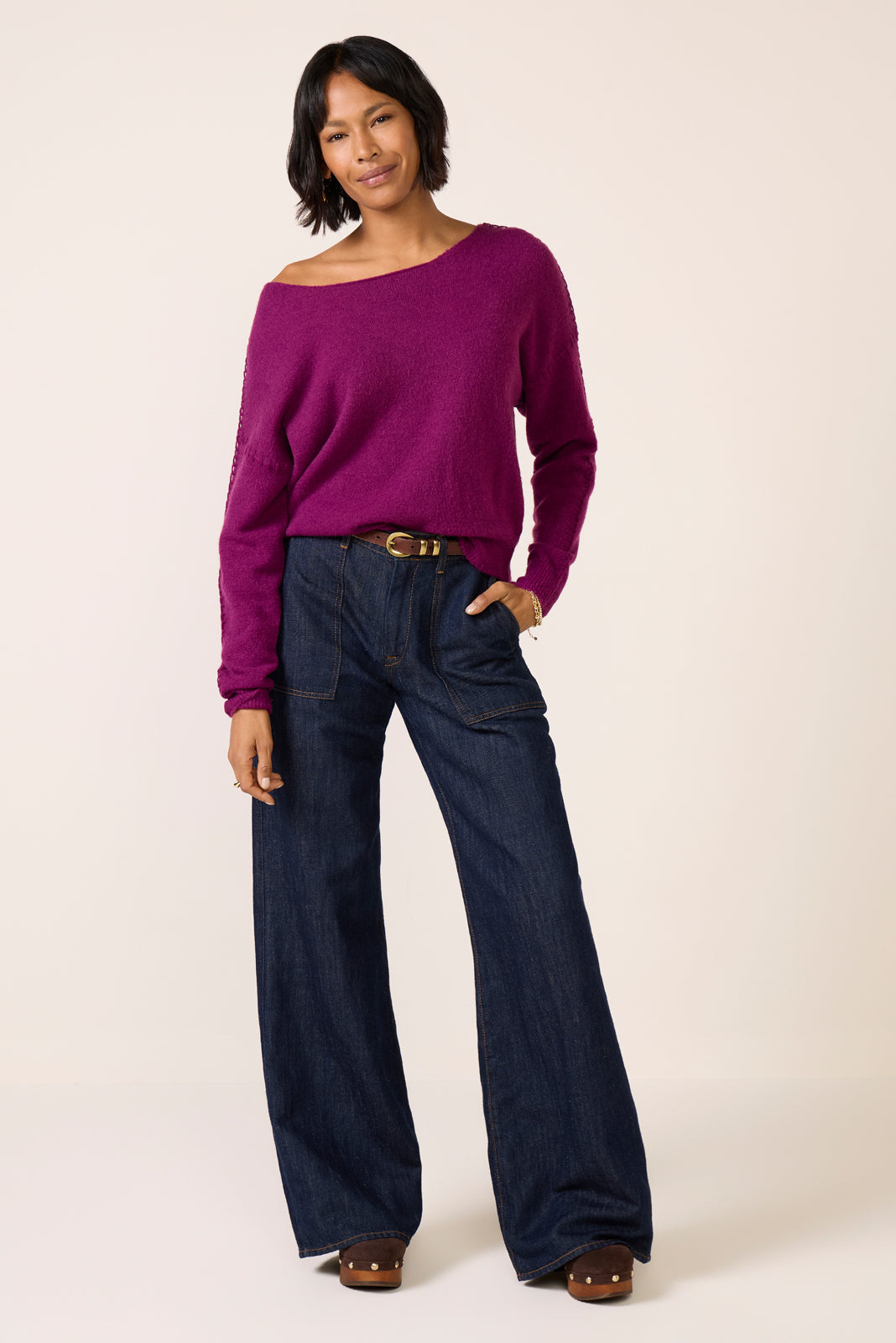 Jessie Whipsitch Off Shoulder Sweater