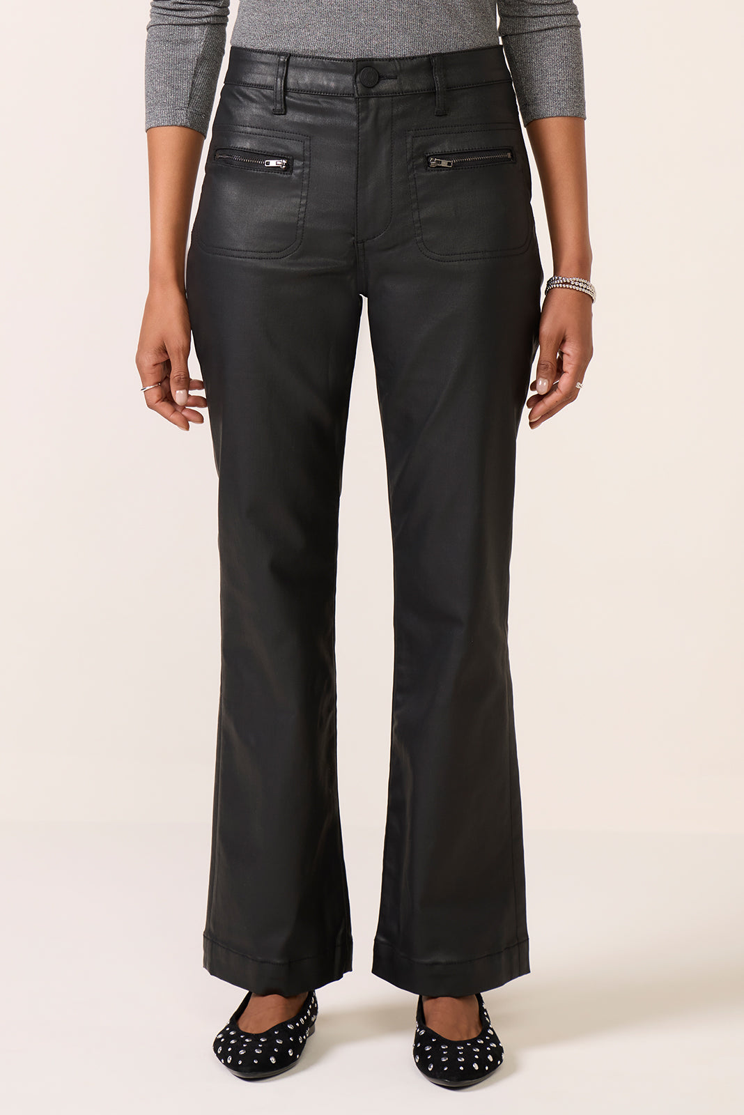 Coated Kelsey w Zip Pant