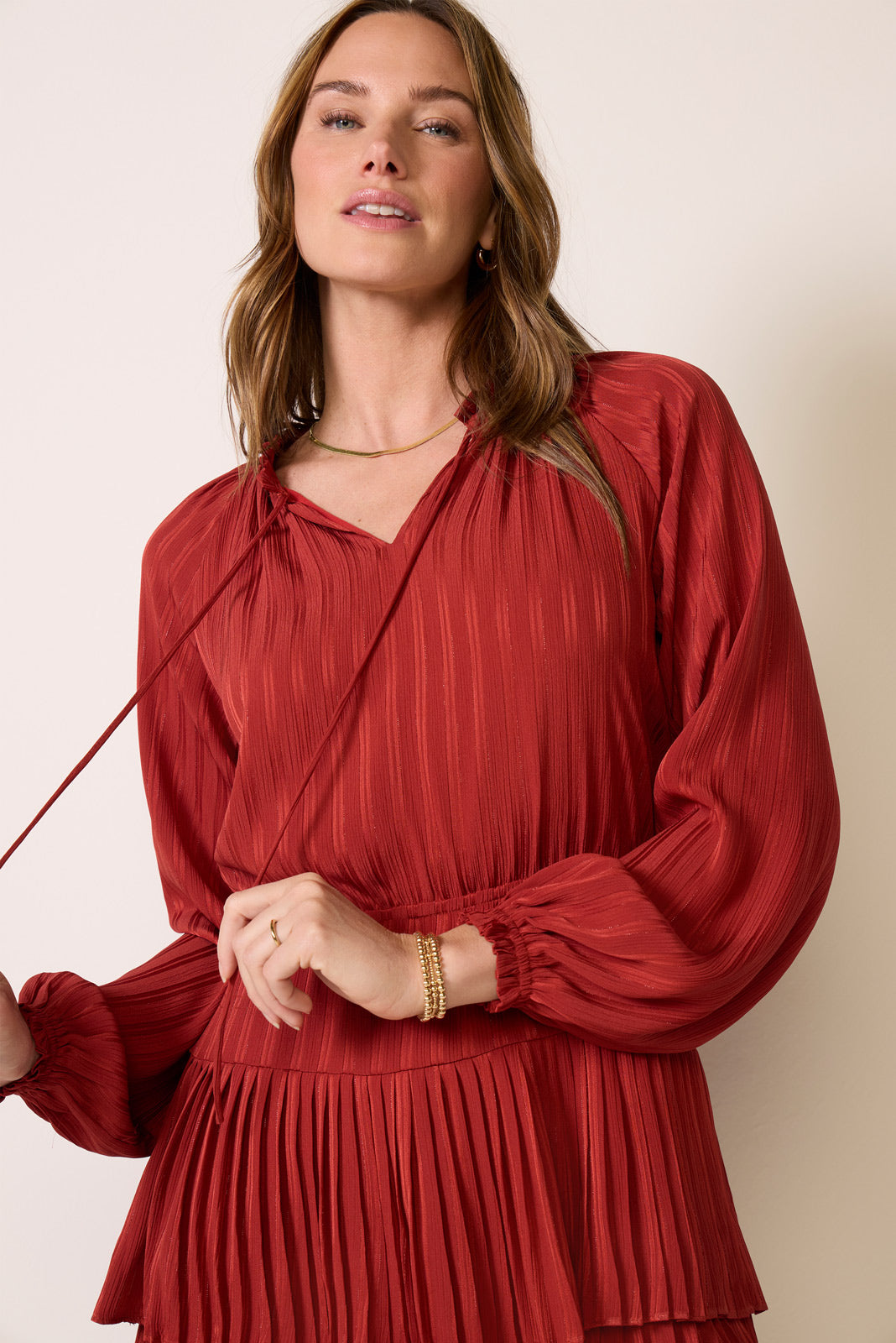 Rue Pleated Mini Dress