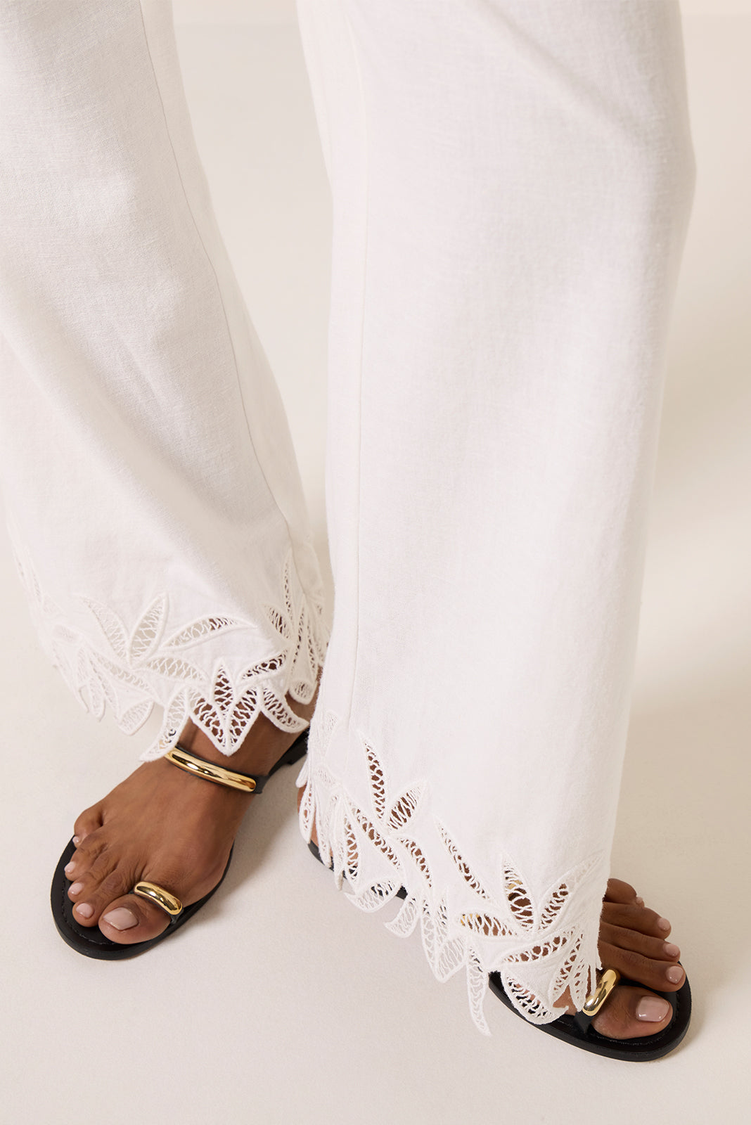 Emmie Embroidered Wide Leg Pant
