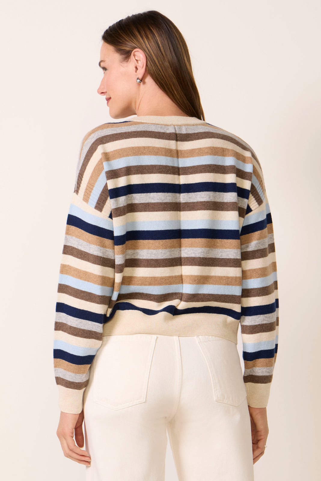 Monroe Stripe Novelty Cashmere Pullover