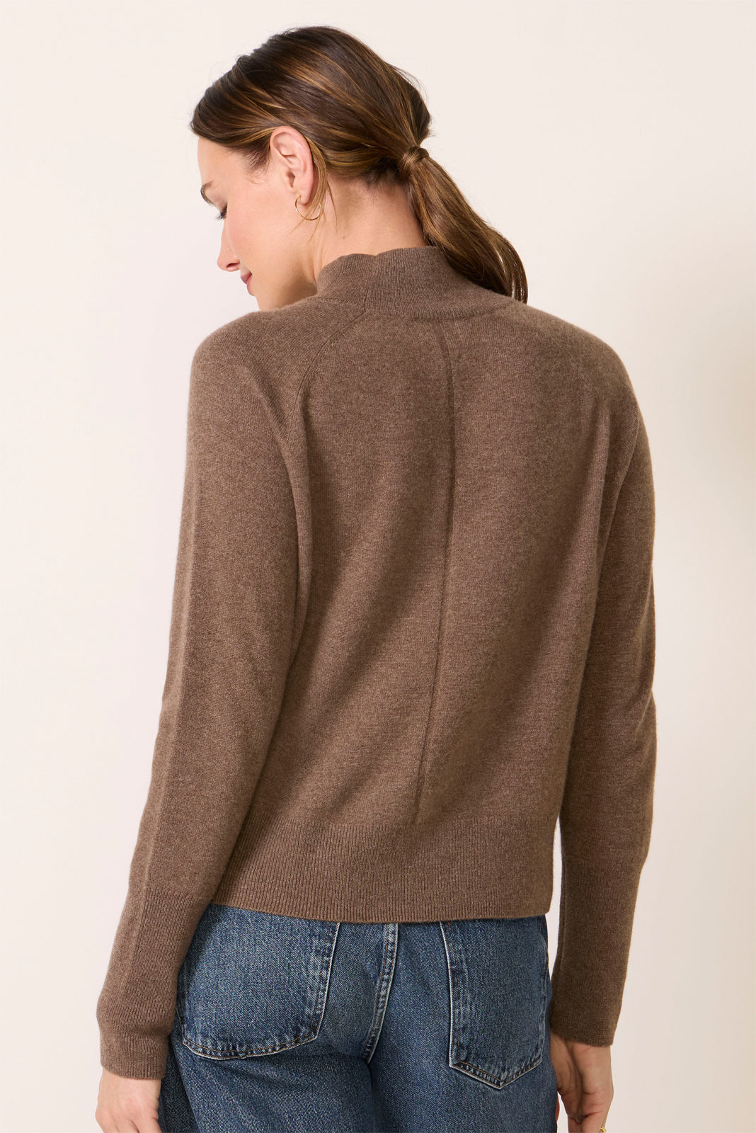 Aria Mock Neck Cashmere Pullover