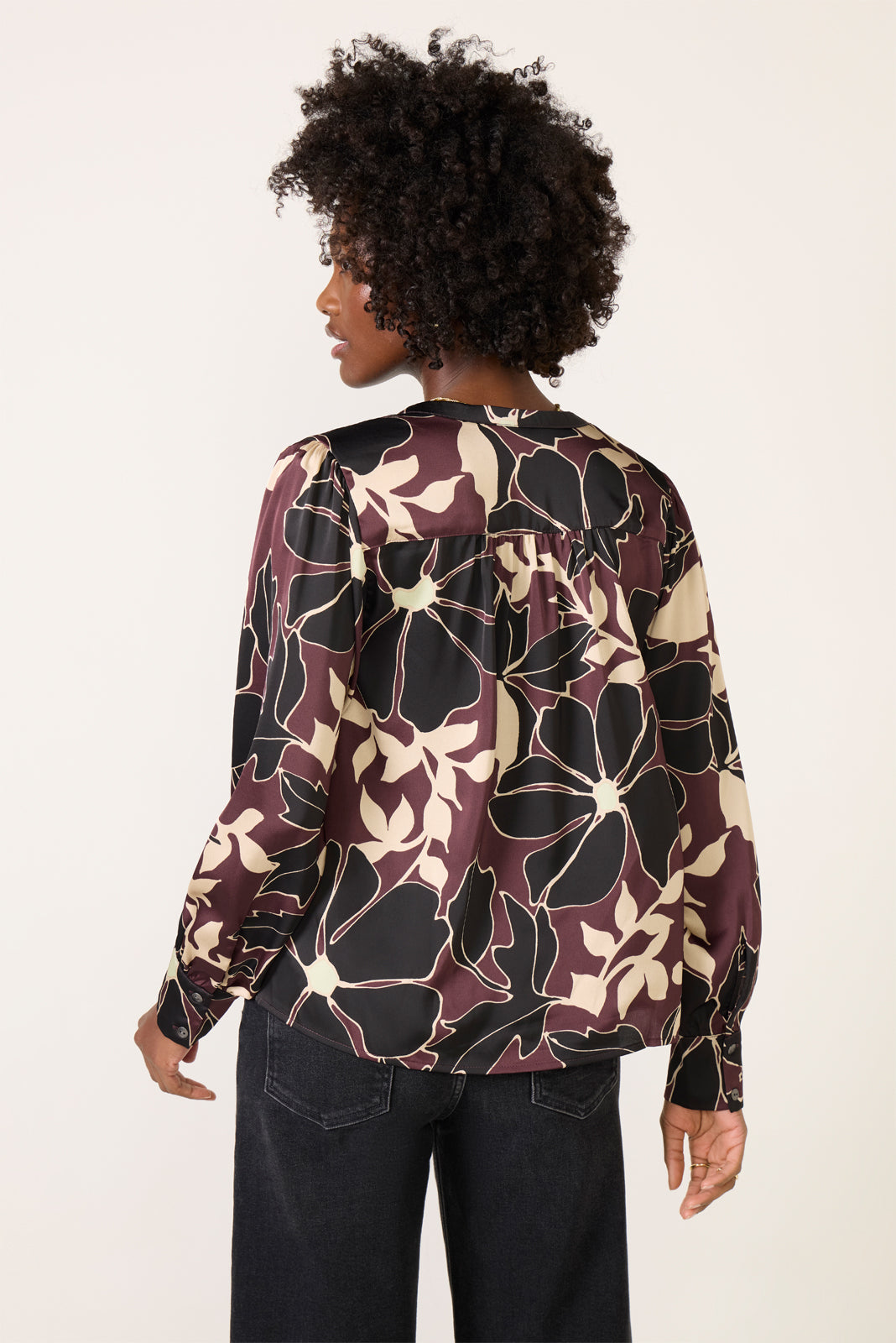 Elinor Satin Floral Blouse