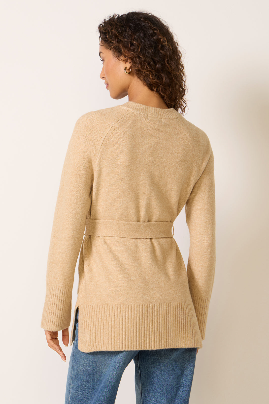 Jean Belted Long Cardigan