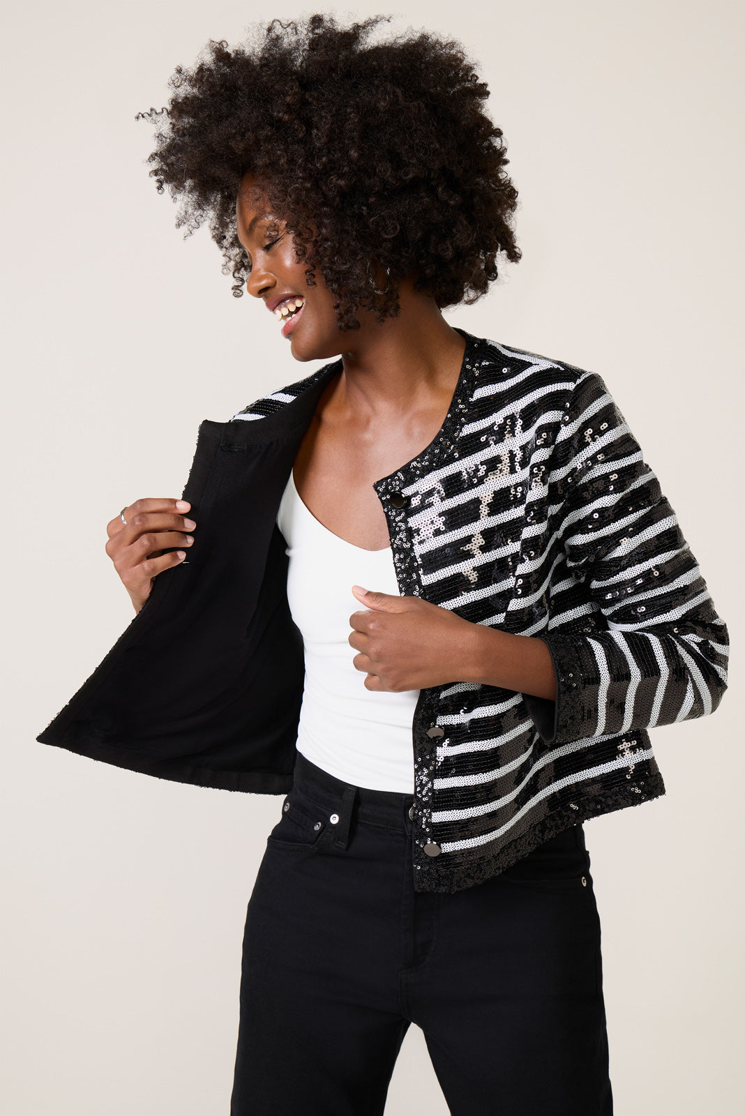 Alexandra Sequin Stripe Jacket
